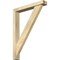 Ekena Millwork Traditional Block Rough Sawn Bracket w/ Offset Brace, Douglas Fir, 4"W x 24"D x 32"H BKT0402X24X32TRA05RDF - alternate 1